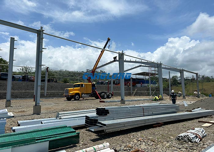 steel structure carport construction
